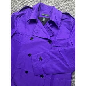 Lauren Ralph Lauren Purple Double-Breasted Trench Coat